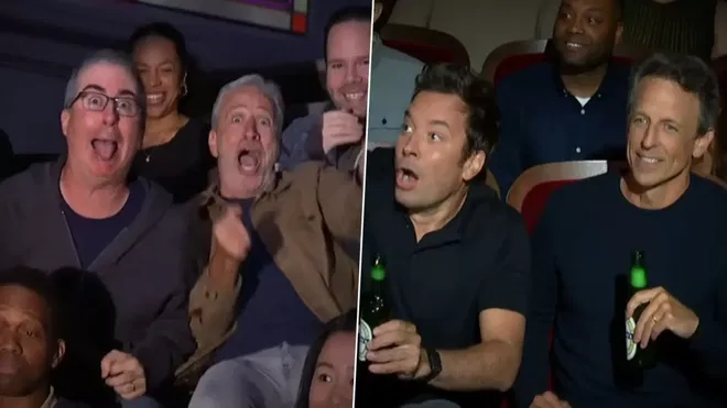 Late night hosts in The Late Show with Stephen Colbert